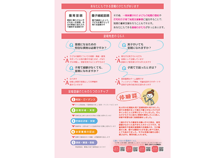 あなたにもできる里親のかたちがあります